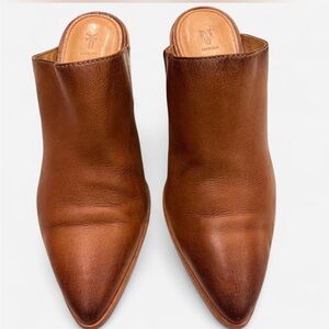 Frye Brown Leather Women's Mules